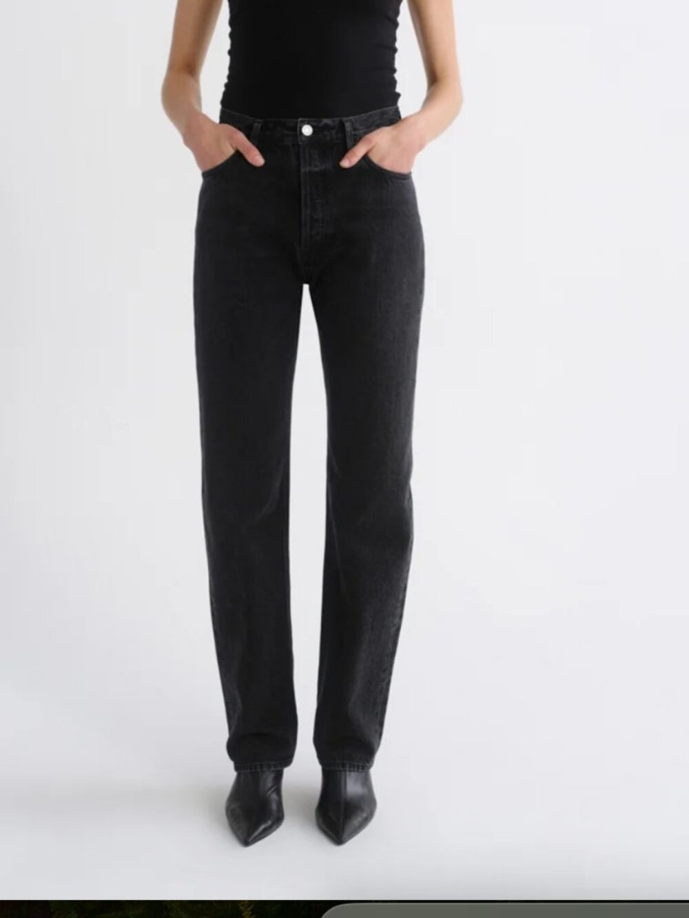 Agolde 90's Pinch Waist Black Straight Leg jeans high rise 29